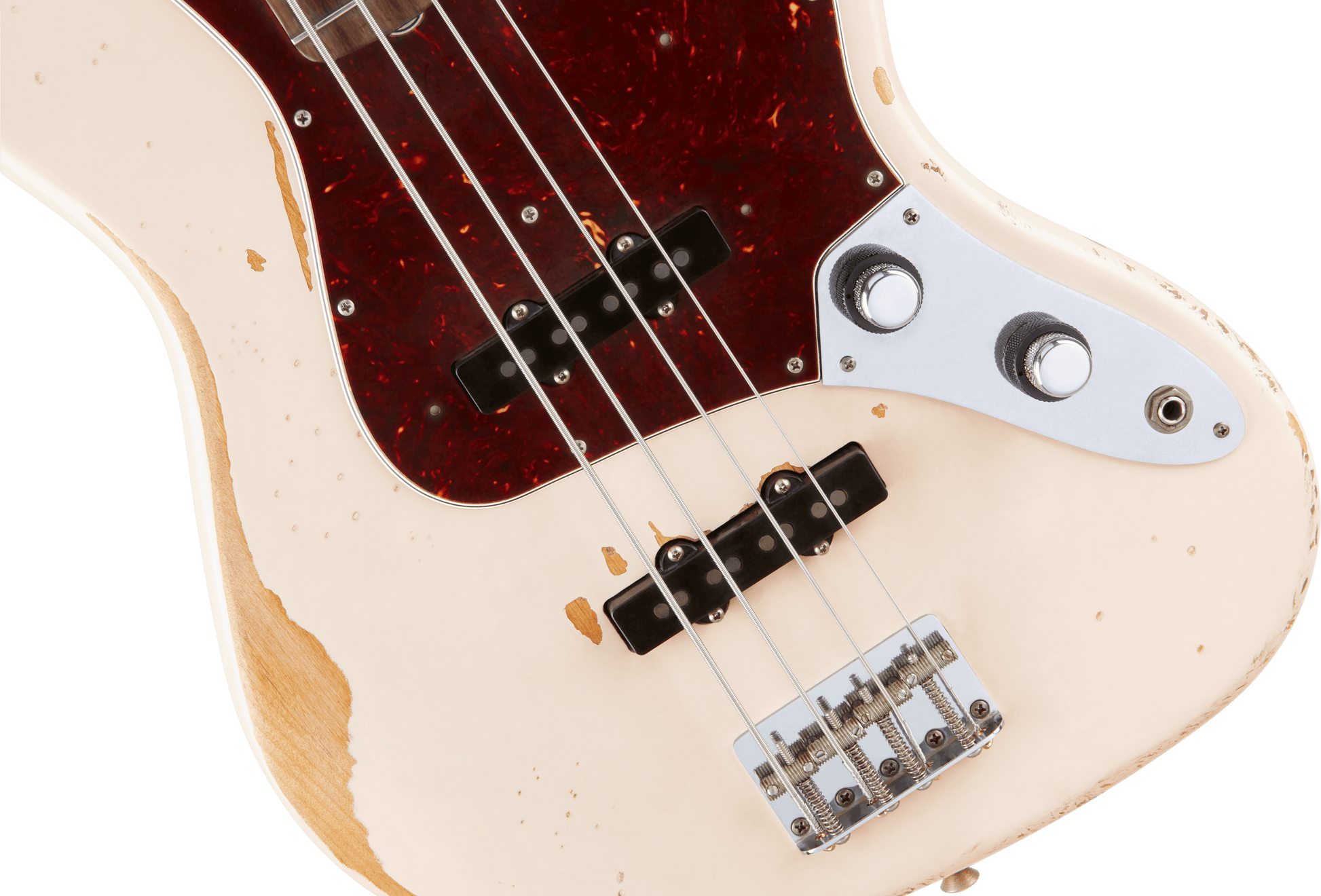 Fender Flea Jazz Bass - Roadworn - Shell Pink - BASS GUITAR - [shop-name]