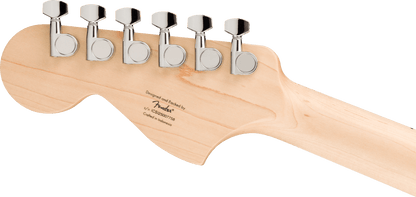 Squier Sonic Mustang Guitar - Daphne Blue neck back