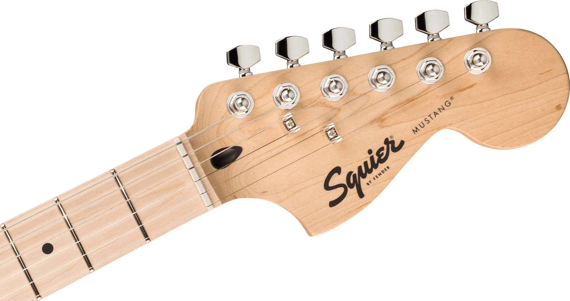 Squier Sonic Mustang Guitar - Daphne Blue neck
