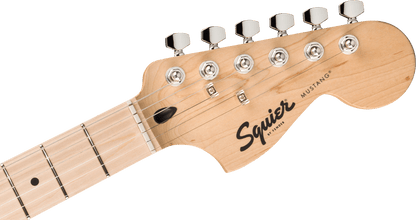 Squier Sonic Mustang Guitar - Daphne Blue neck