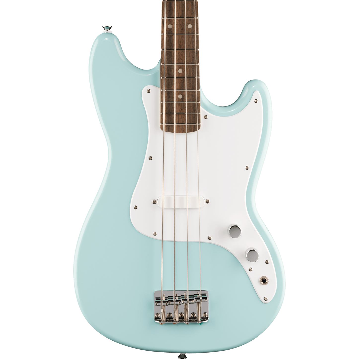 Squier Sonic Bronco Bass Guitar - Daphne Blue body