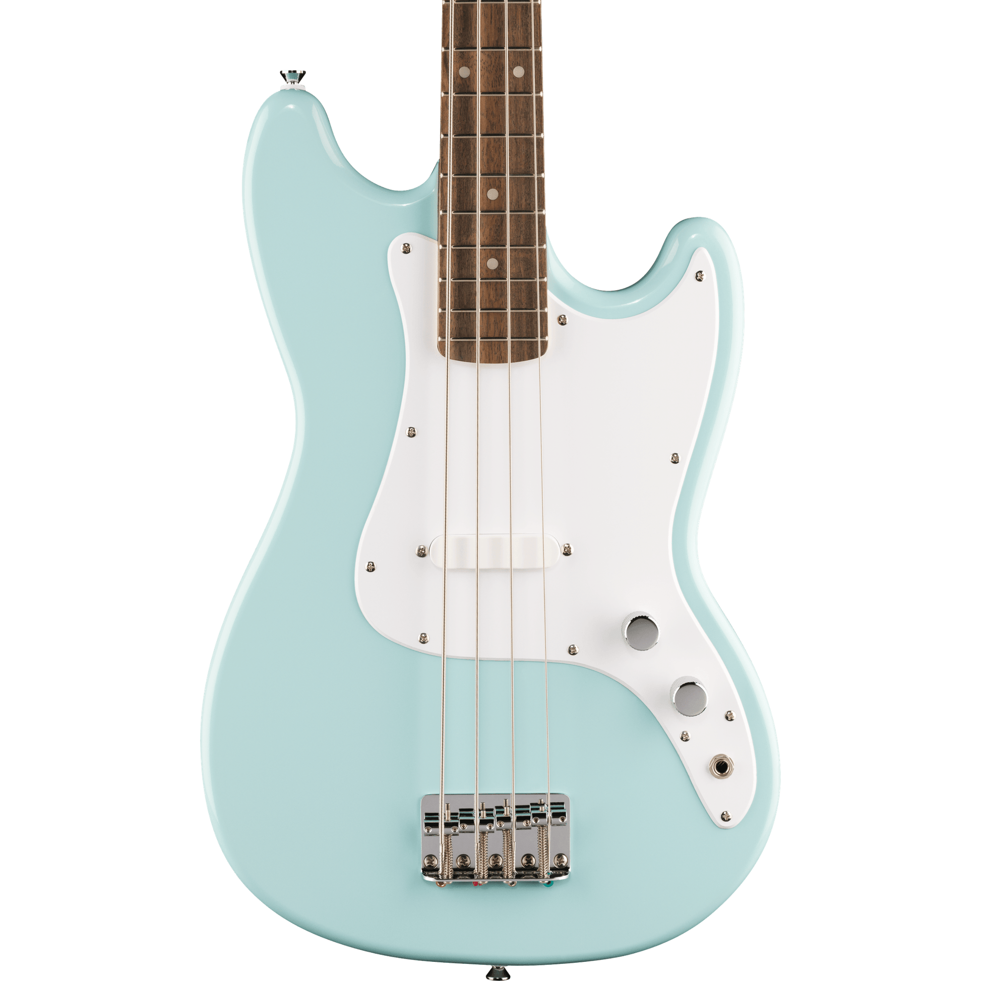 Squier Sonic Bronco Bass Guitar - Daphne Blue body
