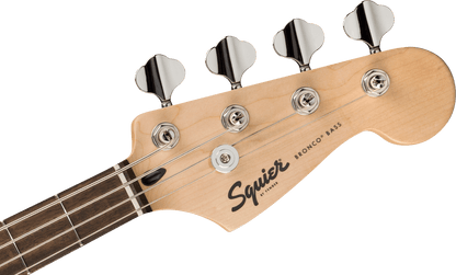 Squier Sonic Bronco Bass Guitar - Daphne Blue neck