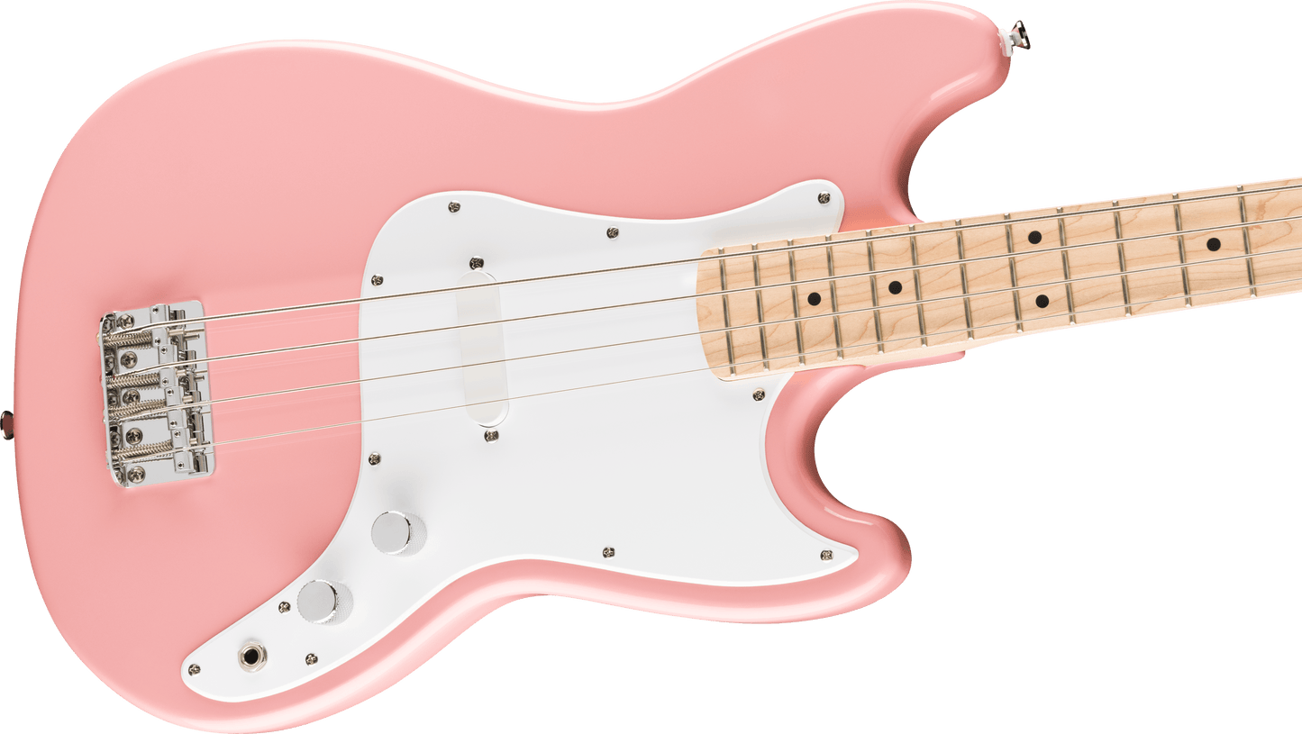 Squier Limited Edition Sonic Bronco Bass - Shell Pink