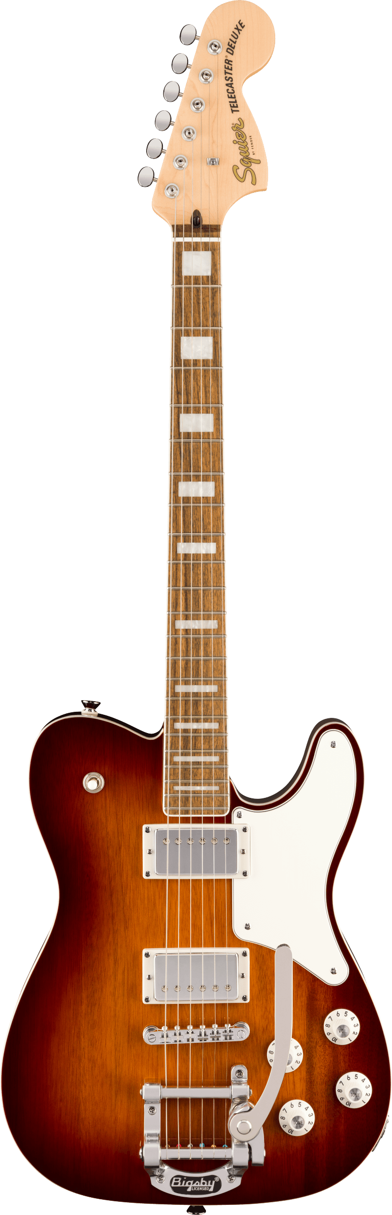 Squier Paranormal Troublemaker Telecaster Deluxe Bigsby - Honey Sunburst