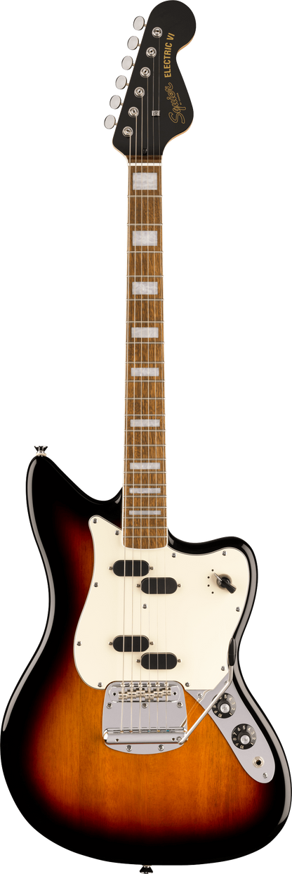 Squier Paranormal Electric VI Electric Guitar - 3-Color Sunburst