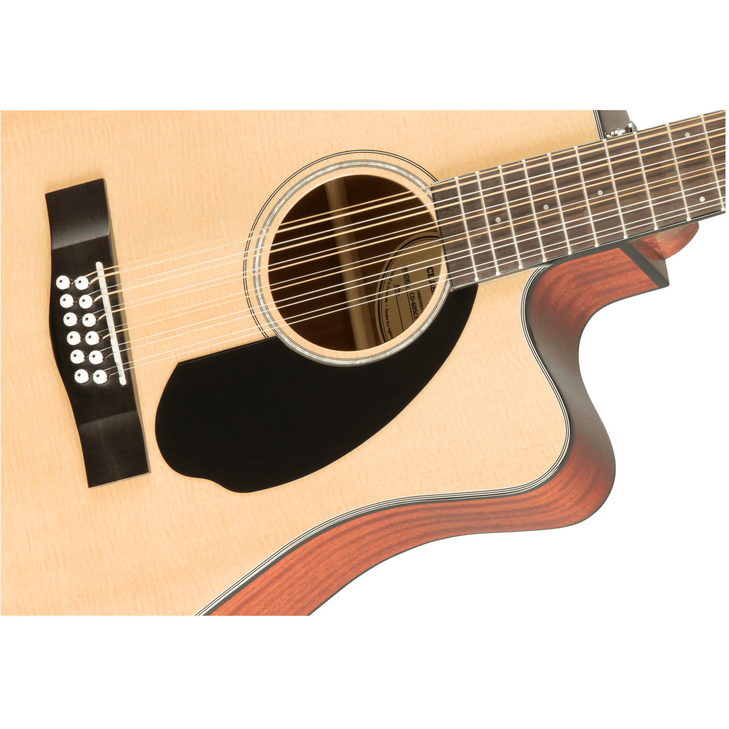 Fender CD-60SCE Dreadnought 12-string Acoustic Guitar - Natural-ACOUSTIC GUITAR-Joondalup Music Centre