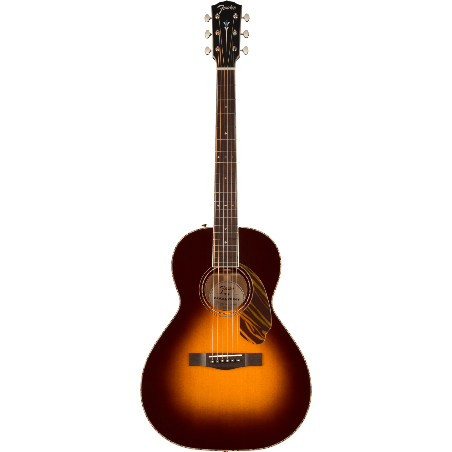 Fender PS-220E Parlor Acoustic Guitar - 3-Tone Vintage Sunburst