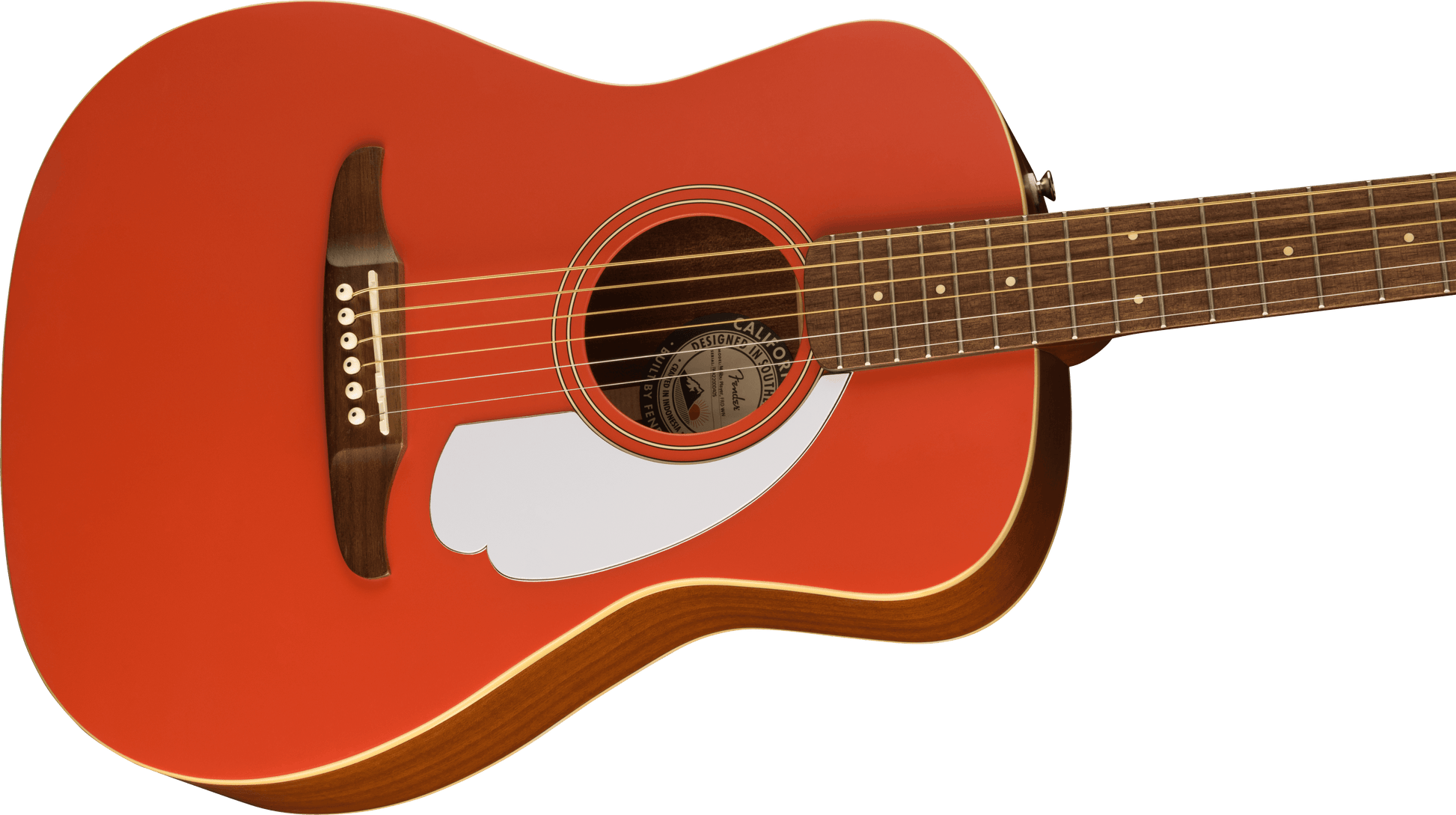 Fender - Malibu Player Acoustic Guitar - Fiesta Red-ACOUSTIC GUITAR-Joondalup Music Centre