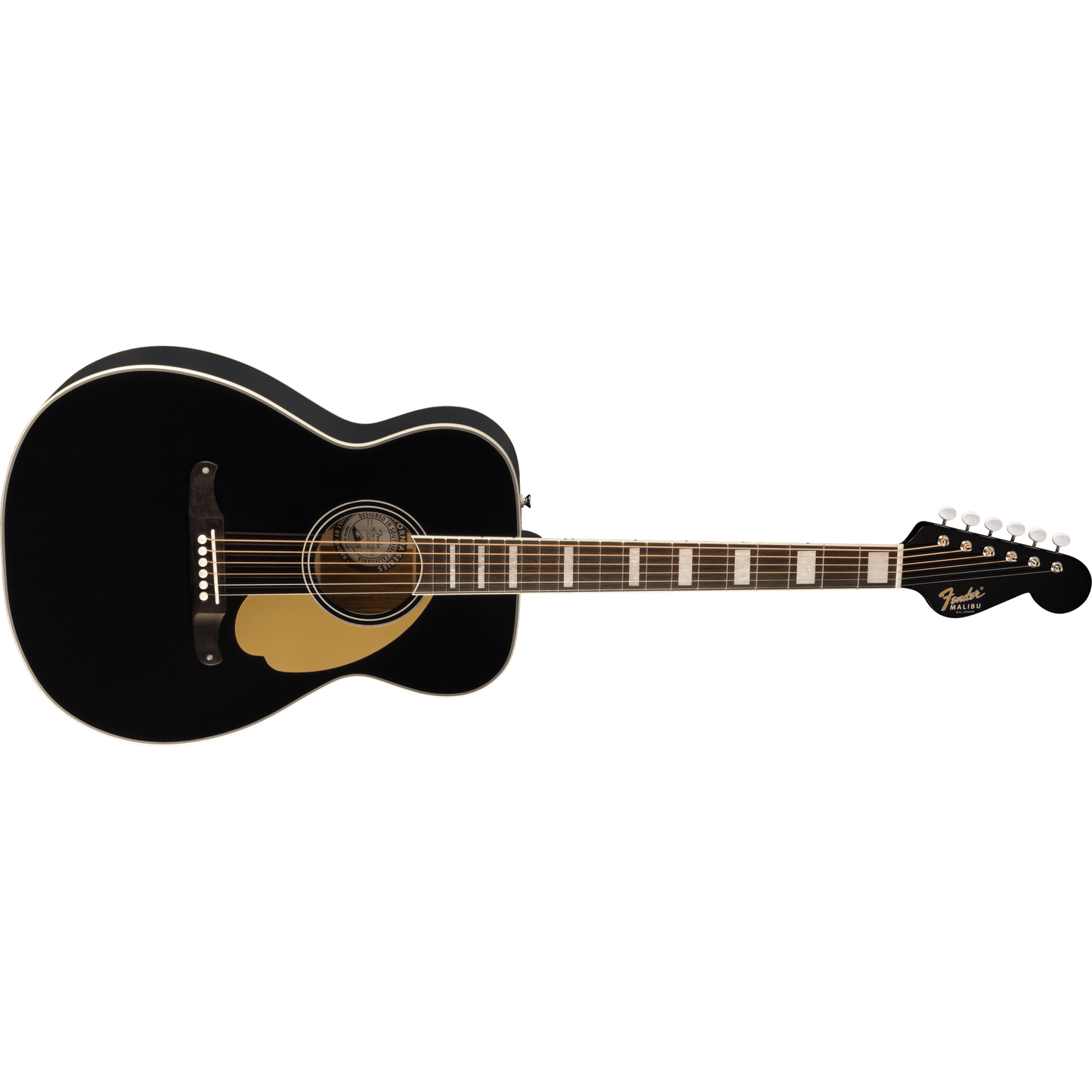 Fender California Vintage Malibu Acoustic Guitar w/Case - Black-ACOUSTIC GUITAR-Joondalup Music Centre