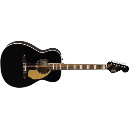 Fender California Vintage Malibu Acoustic Guitar w/Case - Black-ACOUSTIC GUITAR-Joondalup Music Centre