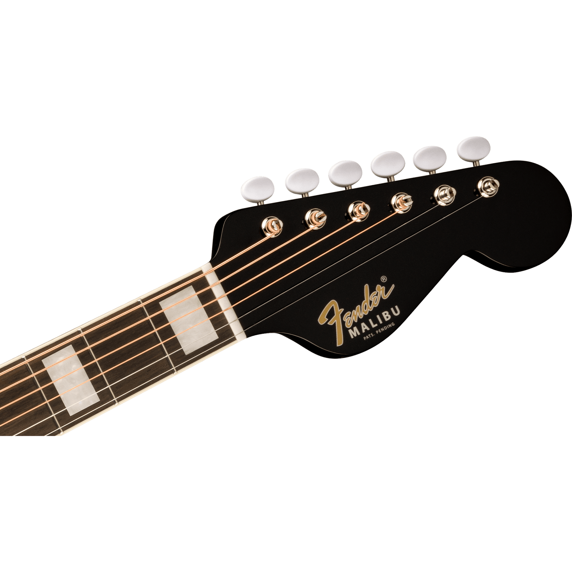 Fender California Vintage Malibu Acoustic Guitar w/Case - Black-ACOUSTIC GUITAR-Joondalup Music Centre