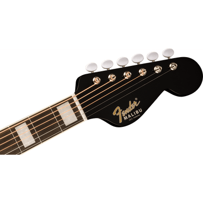 Fender California Vintage Malibu Acoustic Guitar w/Case - Black-ACOUSTIC GUITAR-Joondalup Music Centre