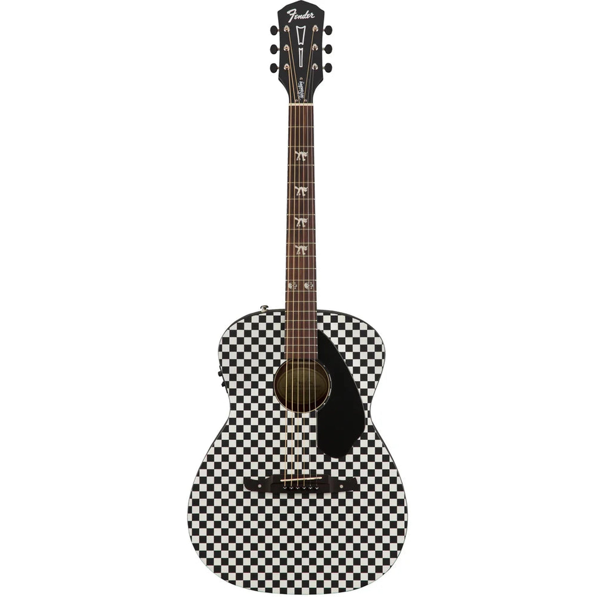 Fender Tim Armstrong Hellcat Acoustic Guitar - Checkerboard - Joondalup Music Centre