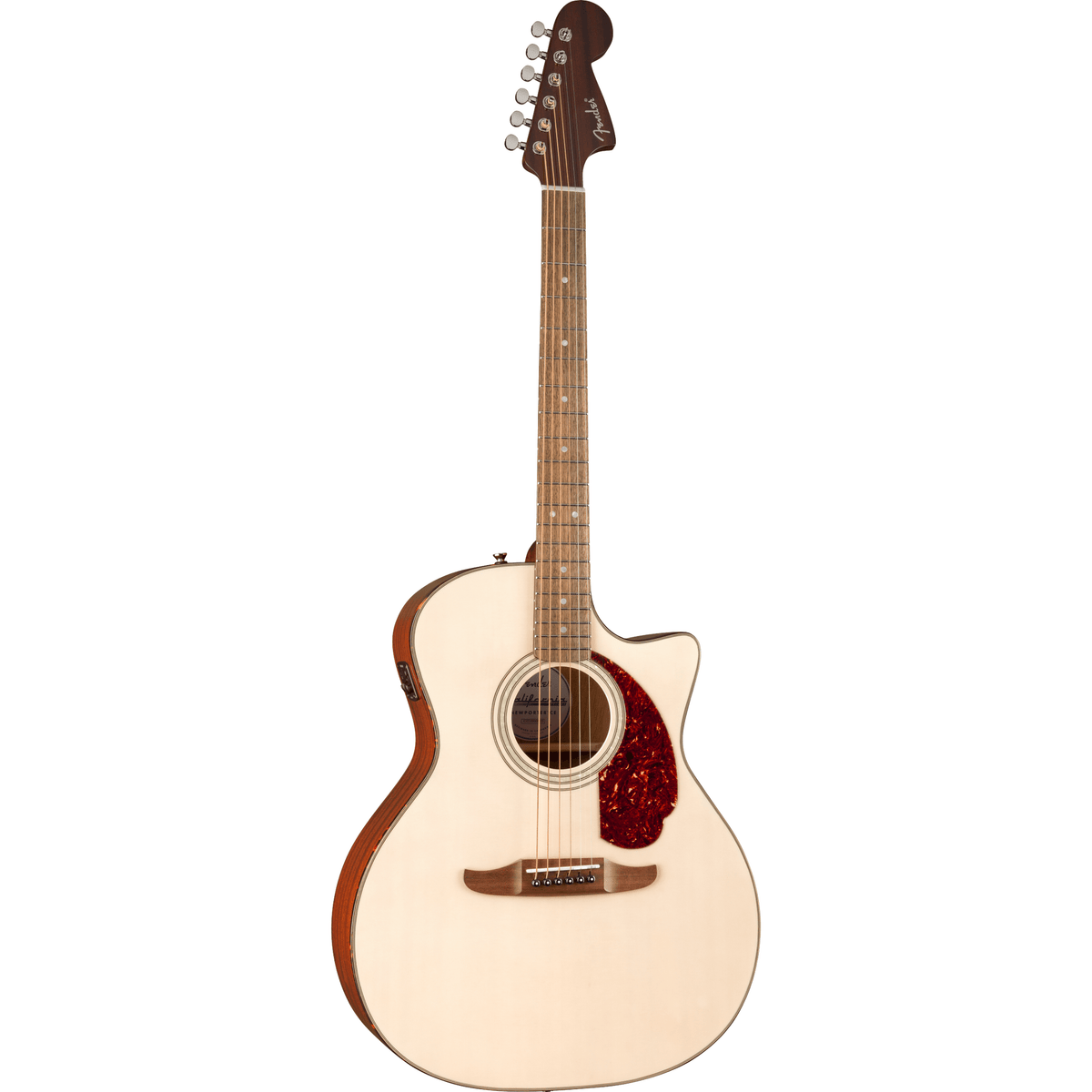 Fender California Deluxe Newporter CE Acoustic Guitar - White Blonde