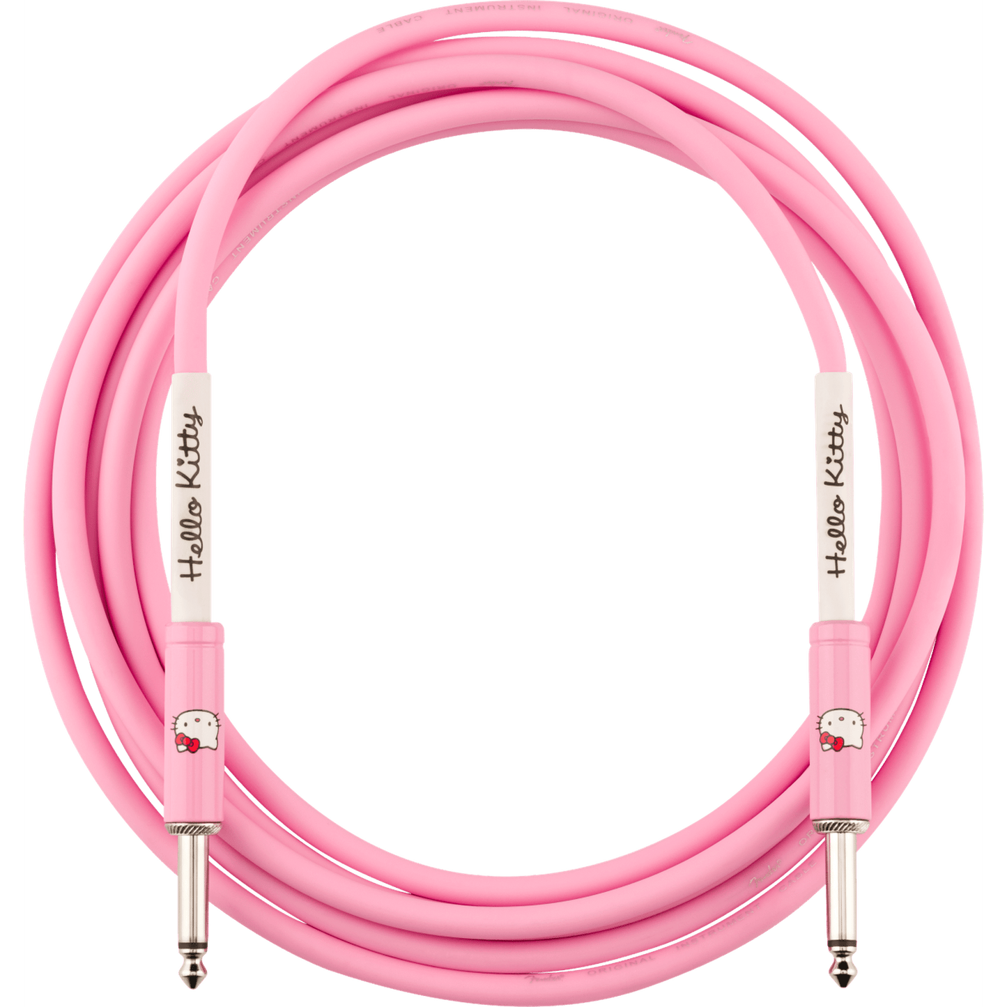 Fender Hello Kitty 10' Instrument Cable - Pink - CABLES & ADAPTORS - [shop-name]