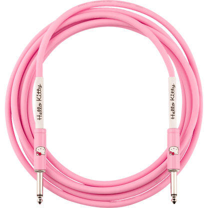 Fender Hello Kitty 10' Instrument Cable - Pink - CABLES & ADAPTORS - [shop-name]