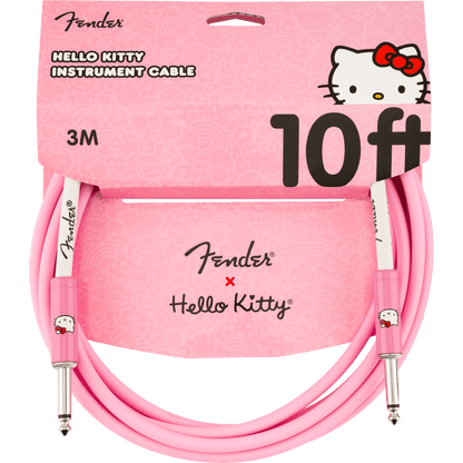 Fender Hello Kitty 10' Instrument Cable - Pink - CABLES & ADAPTORS - [shop-name]