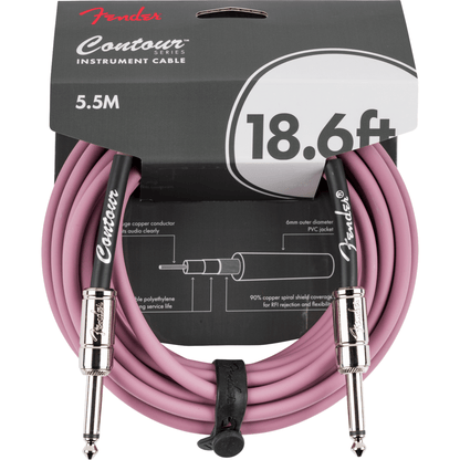 Fender Contour Instrument Cable - Burgundy Mist - 18.6ft