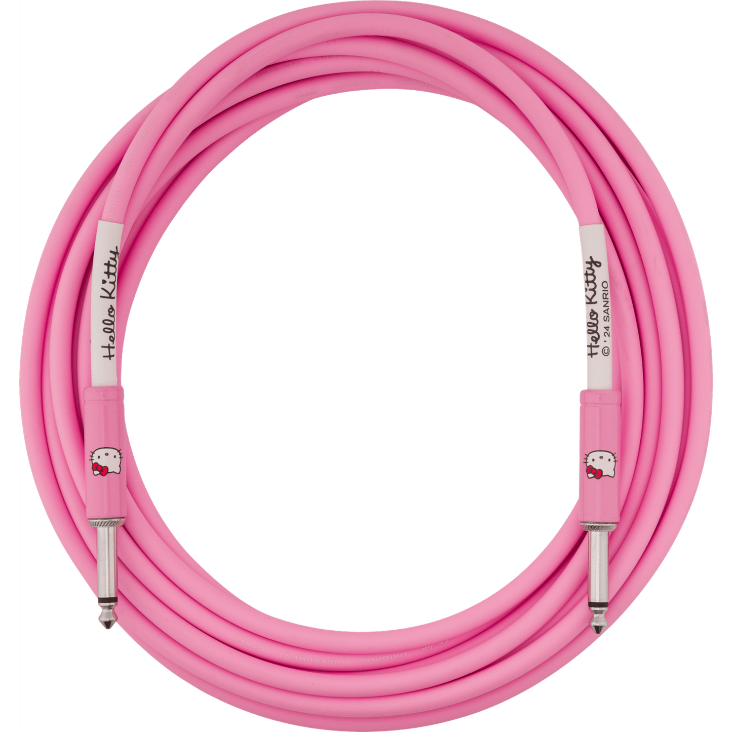 Fender Hello Kitty 18.6ft Instrument Cable - Pink - CABLES & ADAPTORS - [shop-name]