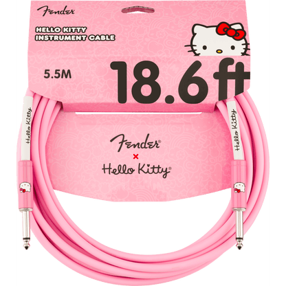 Fender Hello Kitty 18.6ft Instrument Cable - Pink - CABLES & ADAPTORS - [shop-name]