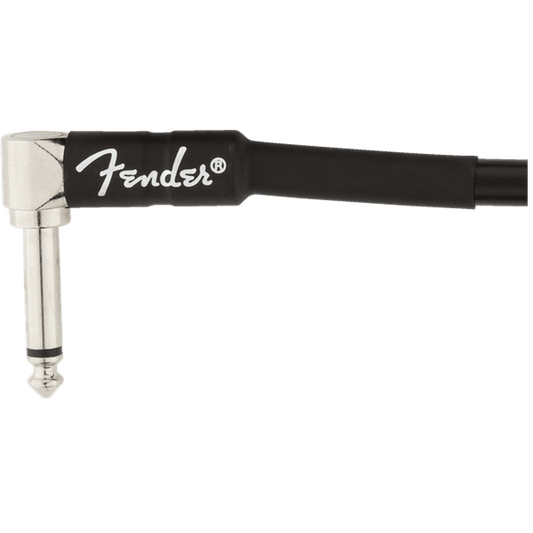 Fender Professional Series Instrument Cables - Straight/Angle - 25ft - Black-CABLES & ADAPTORS-Joondalup Music Centre