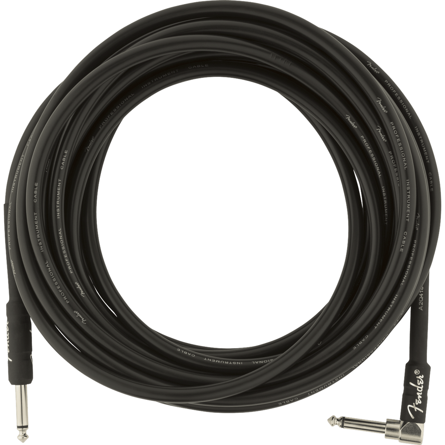 Fender Professional Series Instrument Cables - Straight/Angle - 25ft - Black