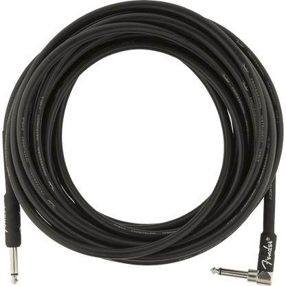 Fender Professional Series Instrument Cables - Straight/Angle - 25ft - Black