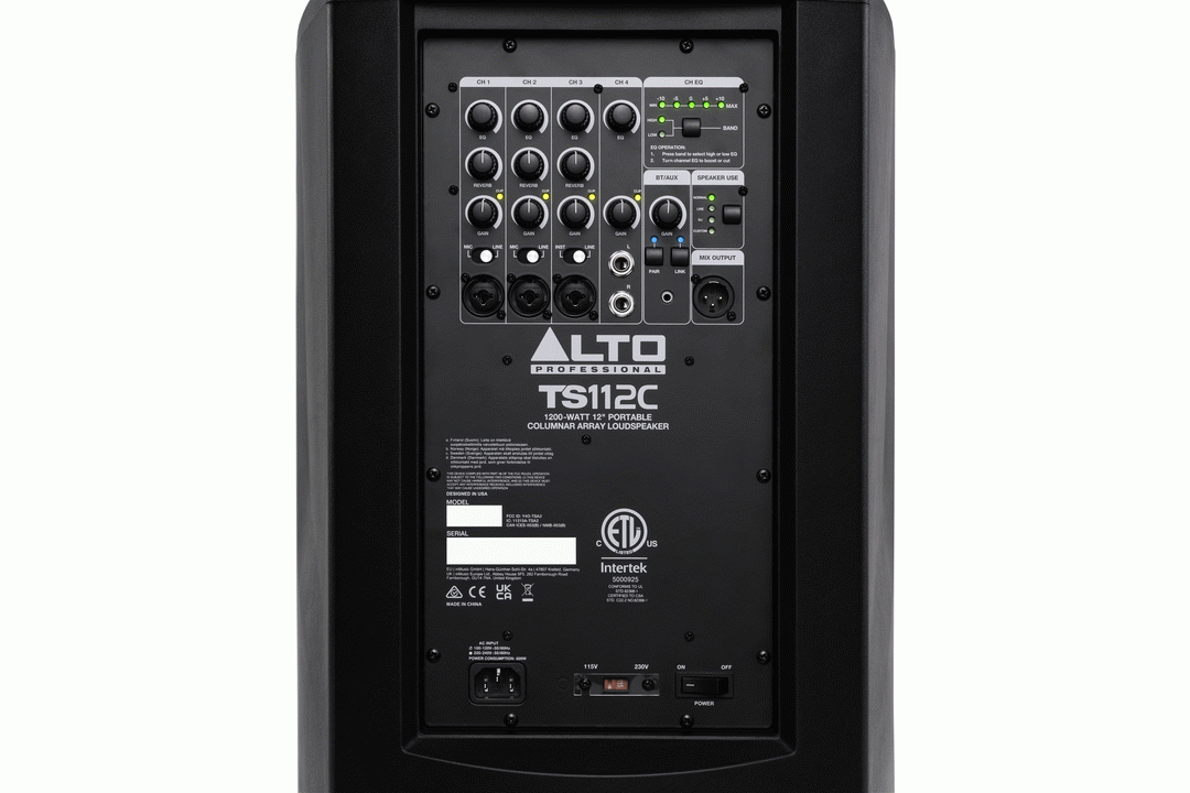 Alto TS112C Column PA Speaker with 12 inch Subwoofer