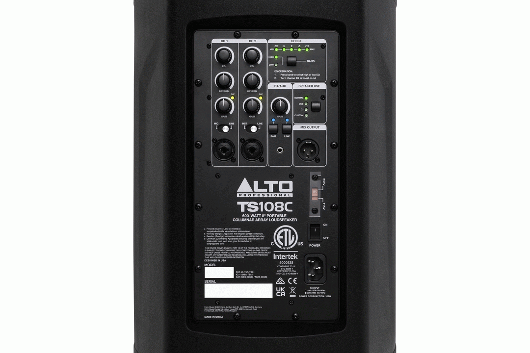 Alto TS108C Column PA Speaker with 8 inch Subwoofer