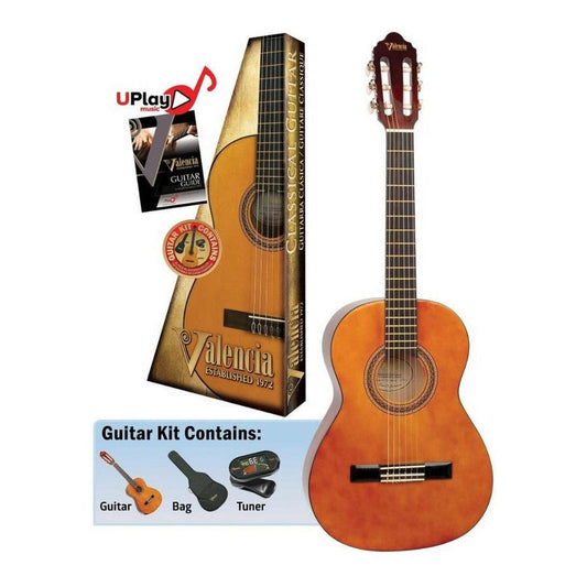 Valencia VC104K 4/4 Classical Guitar Package - Natural