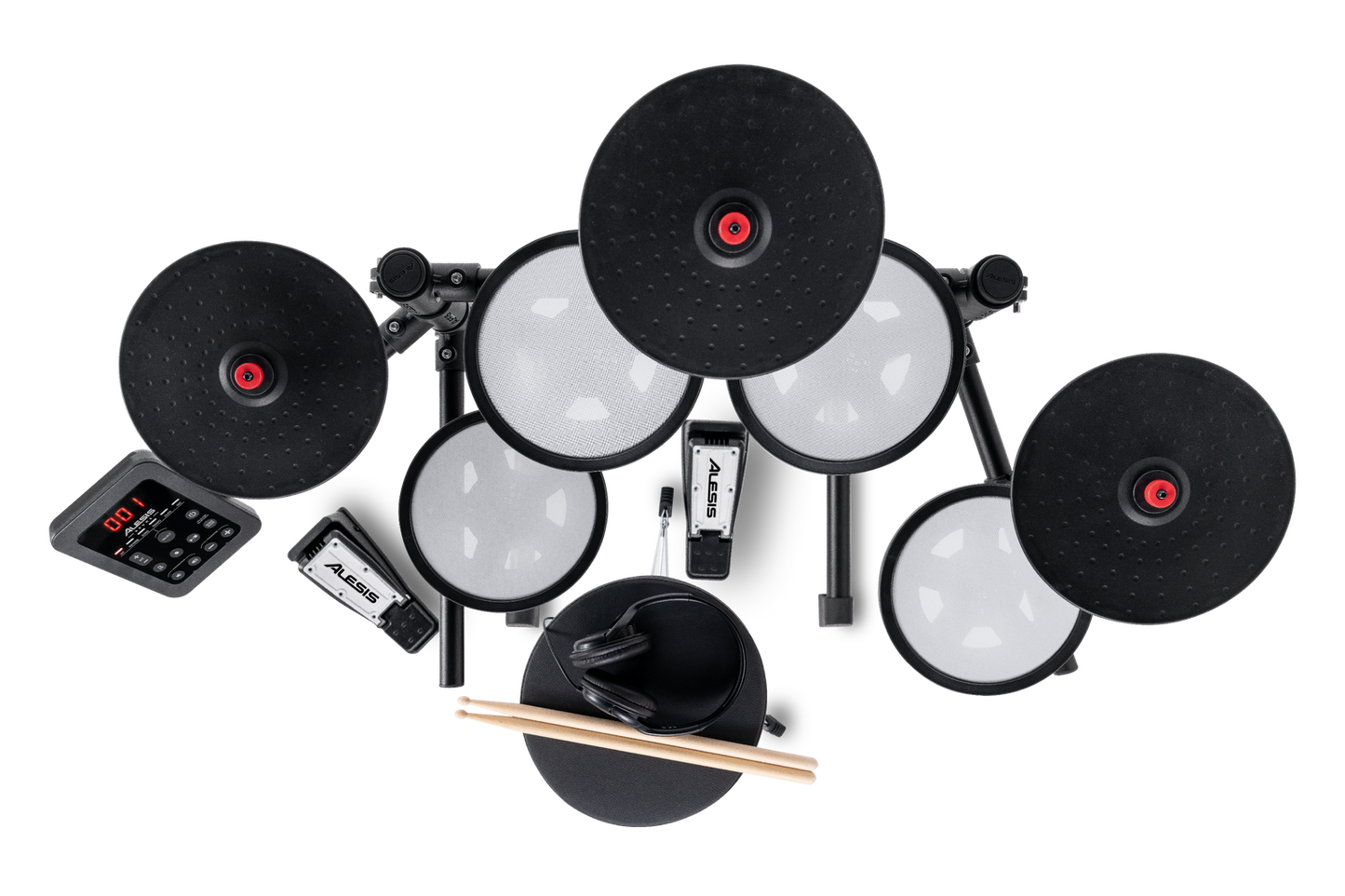 Alesis Turbo Max 7-Pce Electronic Drum Kit w/Mesh Heads & Bluetooth