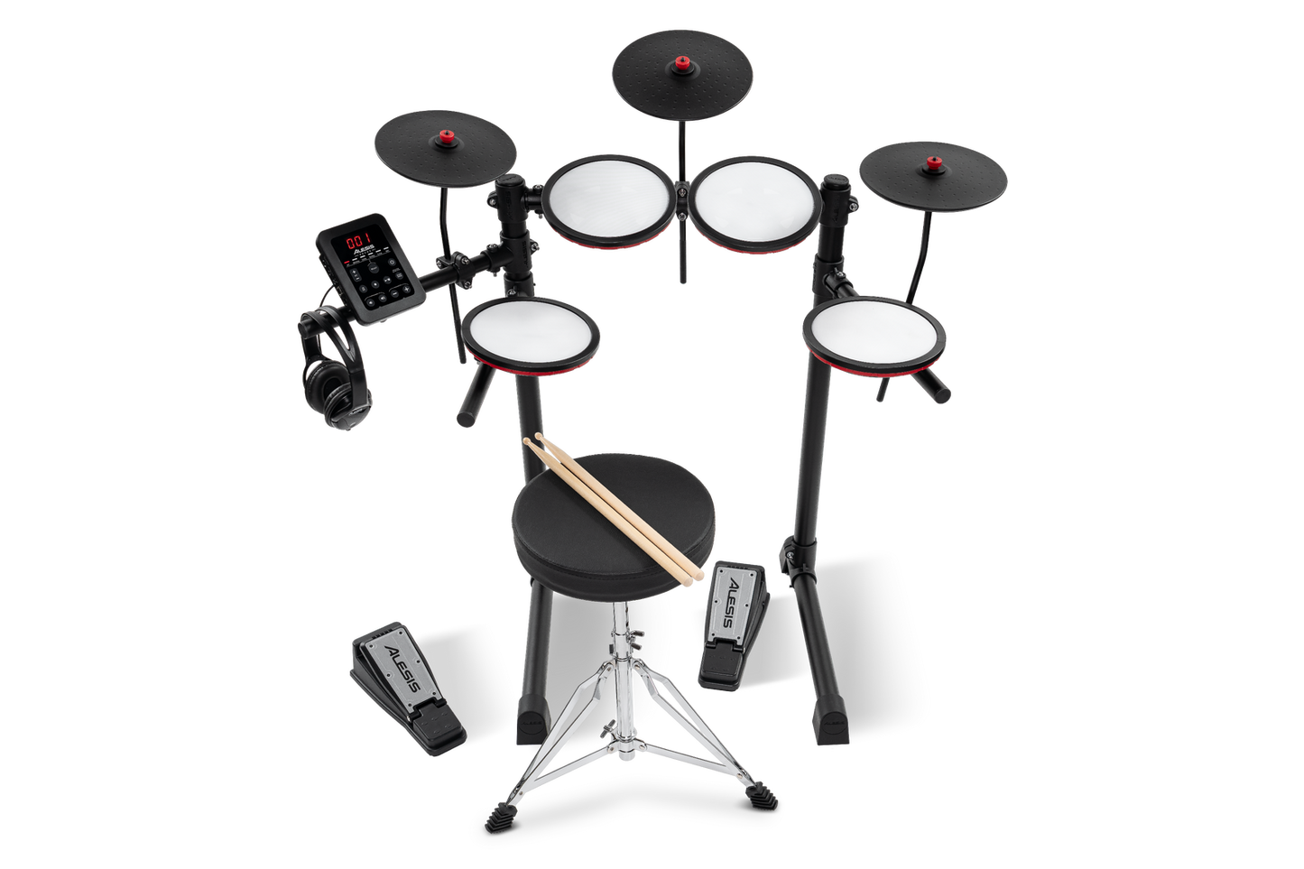 Alesis Turbo Max 7-Pce Electronic Drum Kit w/Mesh Heads & Bluetooth