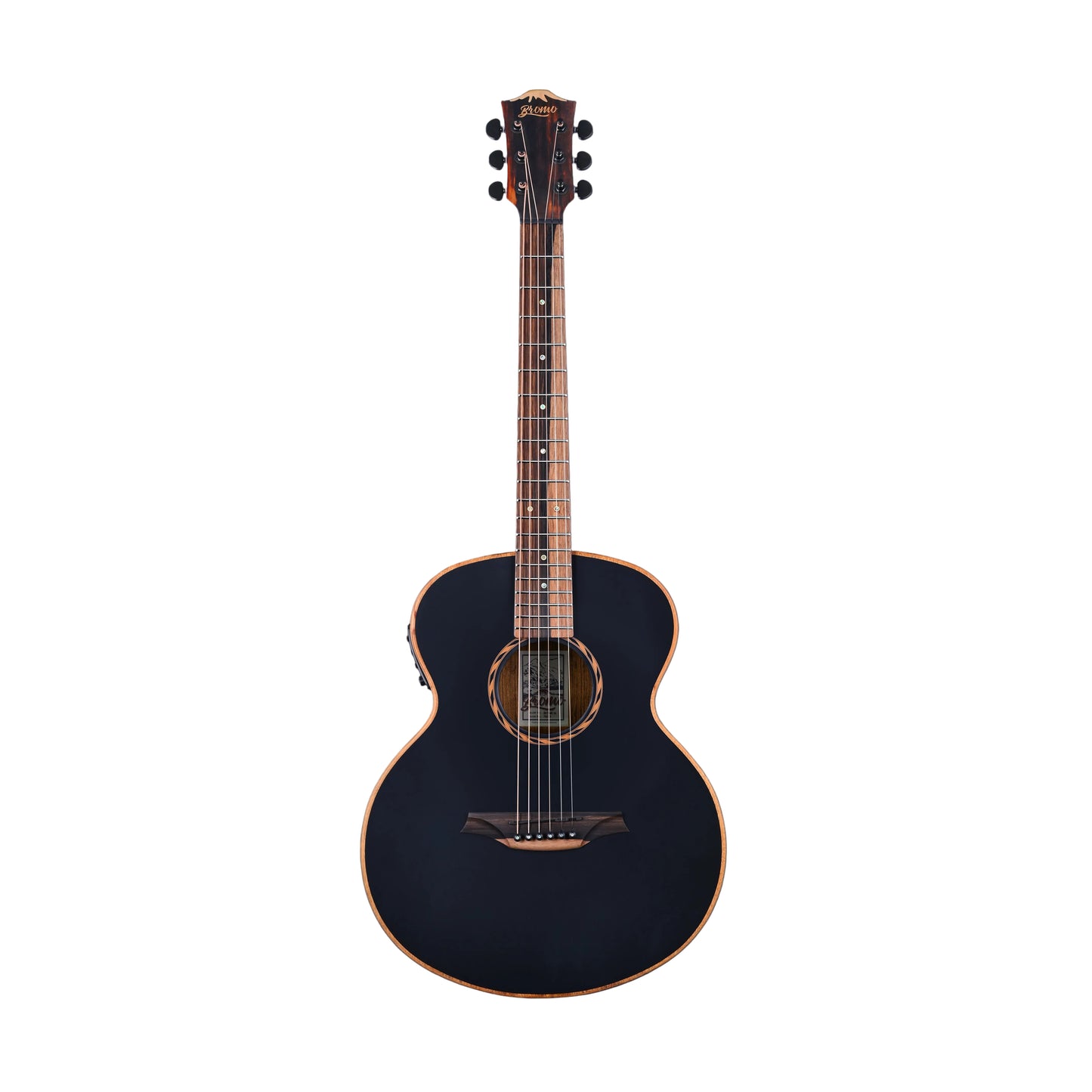 Bromo BAT8MEBK Tohoma Series Mini Jumbo Acoustic Guitar - Black