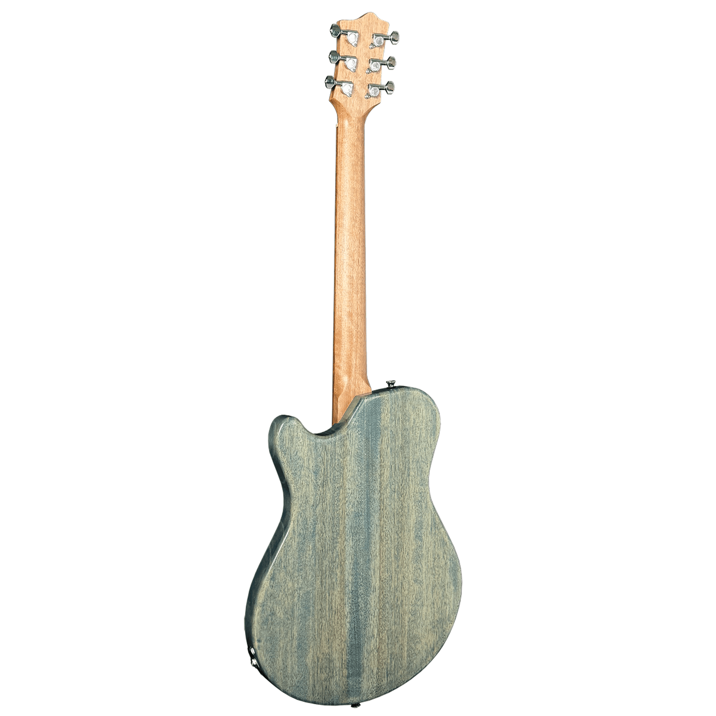 Pratley DVR Single Cutaway Solid Qld Blue Fig Body Electric Guitar - Denim Blue