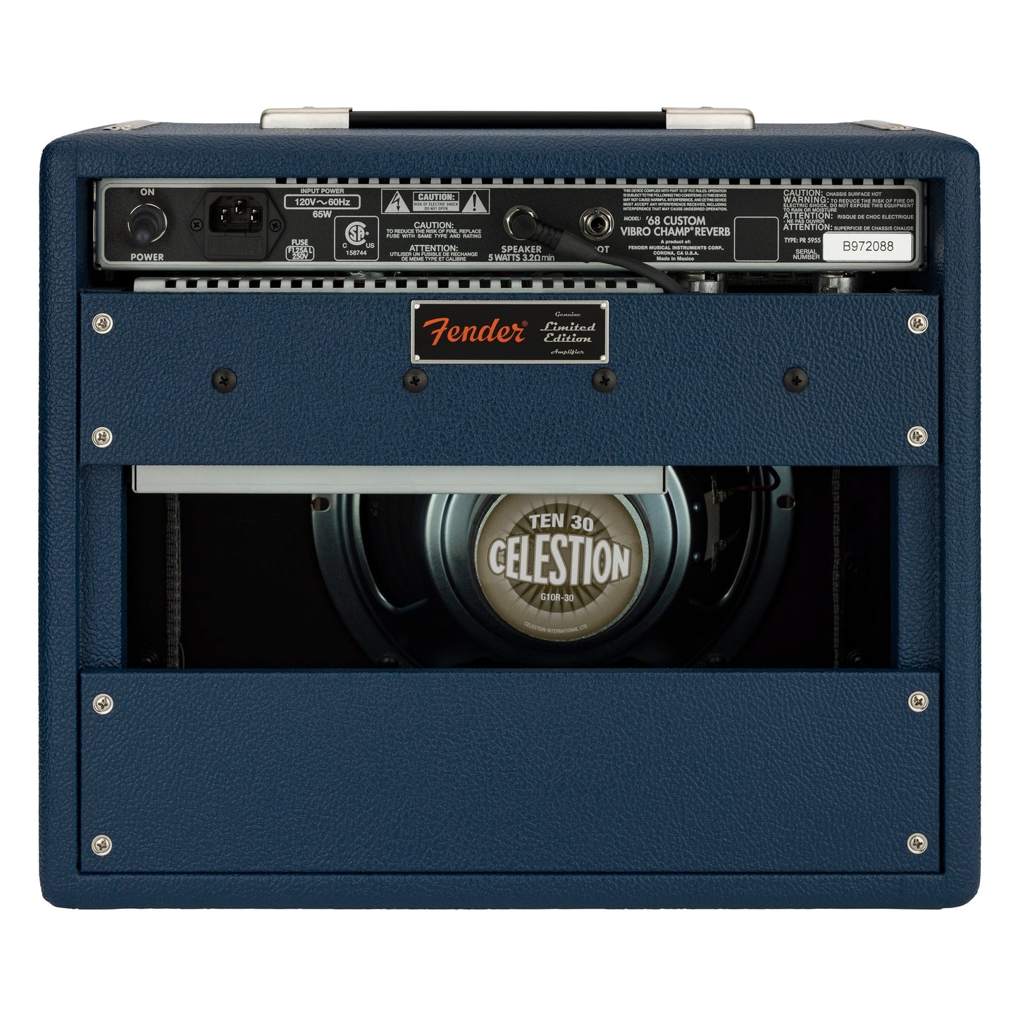 Fender 68 Custom Vibro Champ Reverb Ltd Edition - Navy Blue - Joondalup Music Centre