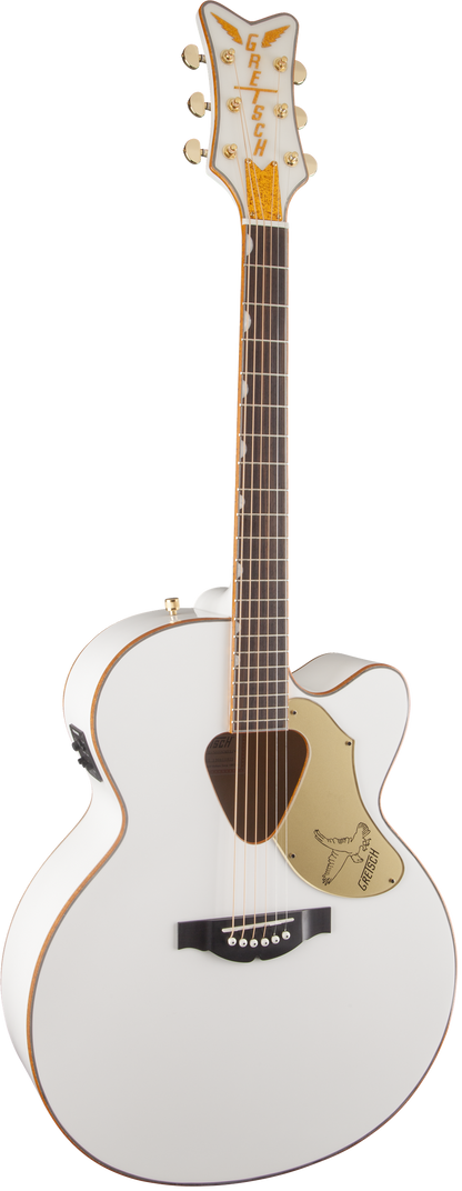 Gretsch G5022CWFE Rancher Falcon Jumbo Cutaway Acoustic Guitar - White
