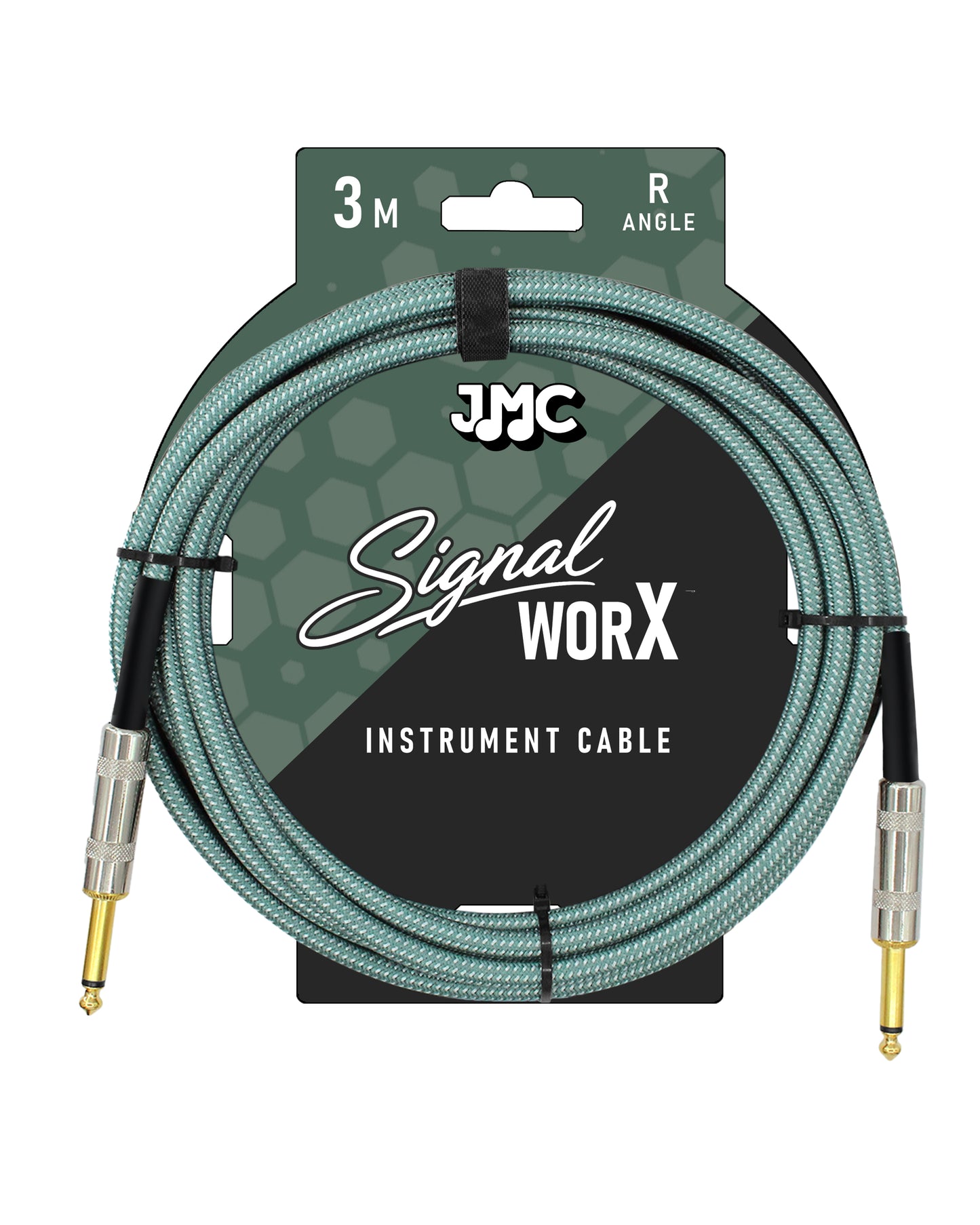 JMC SoundWorx 3m instrument Cable J/J - Green