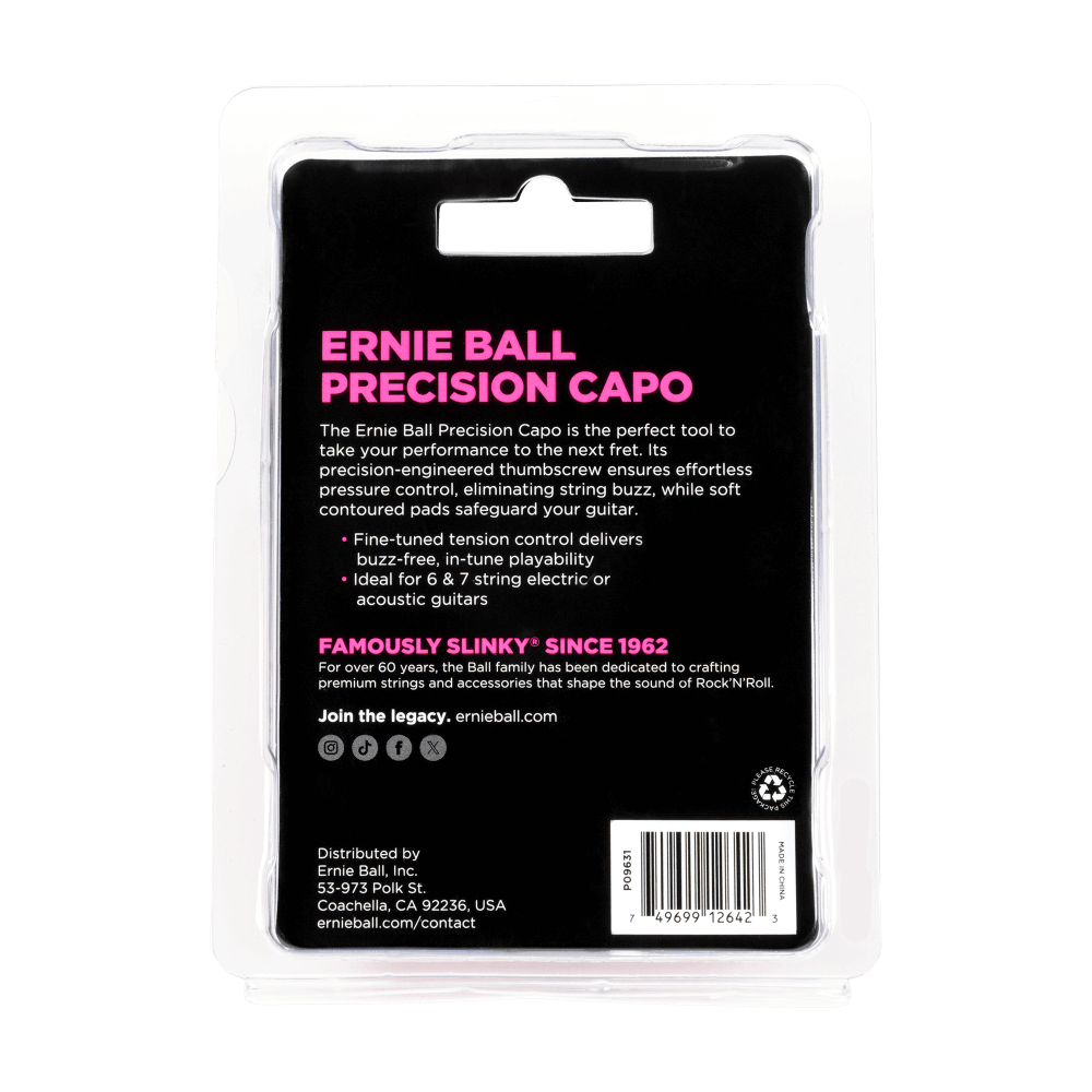 Ernie Ball Precision Capo - Black