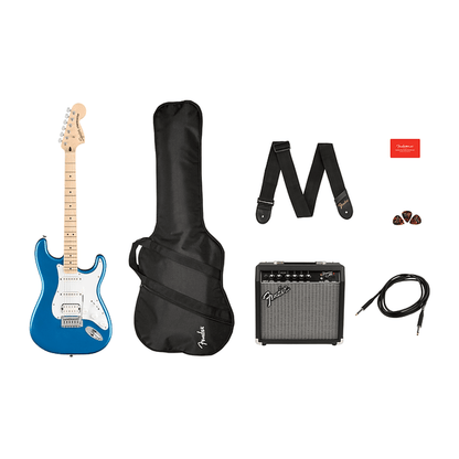 Squier Affinity Stratocaster HSS Electric Guitar Pack - Lake Placid Blue - Joondalup Music Centre