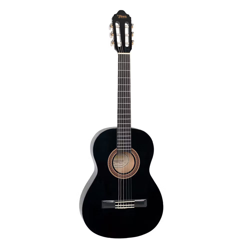 Valencia VC103BK 3/4 Size Classical Guitar - Black