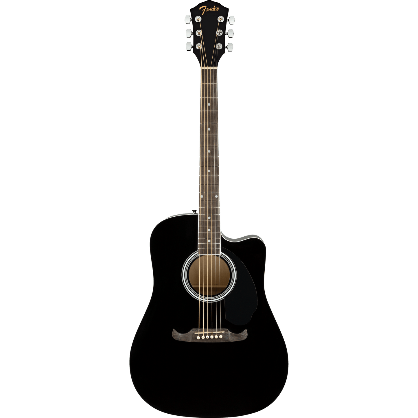 Fender FA-125CE Dreadnought Acoustic Guitar - Black-ACOUSTIC GUITAR-Joondalup Music Centre