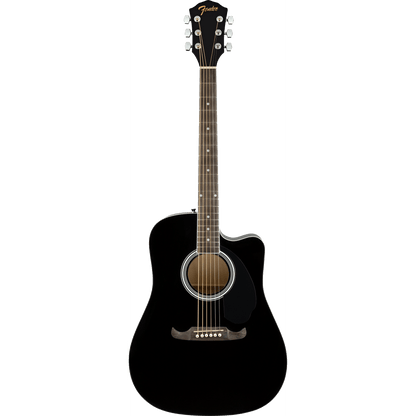 Fender FA-125CE Dreadnought Acoustic Guitar - Black-ACOUSTIC GUITAR-Joondalup Music Centre