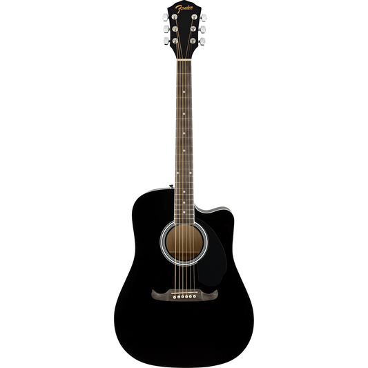 Fender FA-125CE Dreadnought Acoustic Guitar - Black