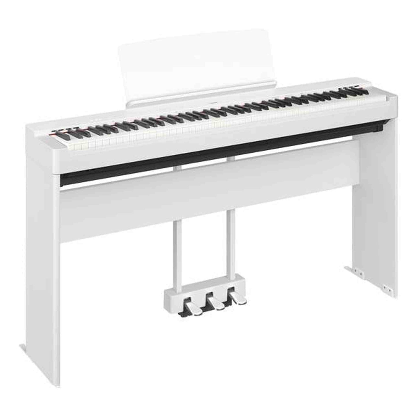 Yamaha P225 Portable Digital Piano White- w/ L-200B Stand & LP1B Pedal Assembly