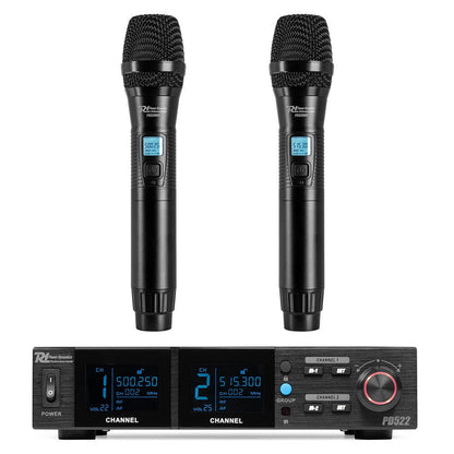 Power Dynamics PD522 UHF Duel Wireless Microphone Set
