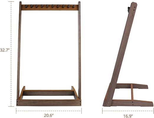 JMC Premium 5 Guitar Wooden Rack - Zebrawood