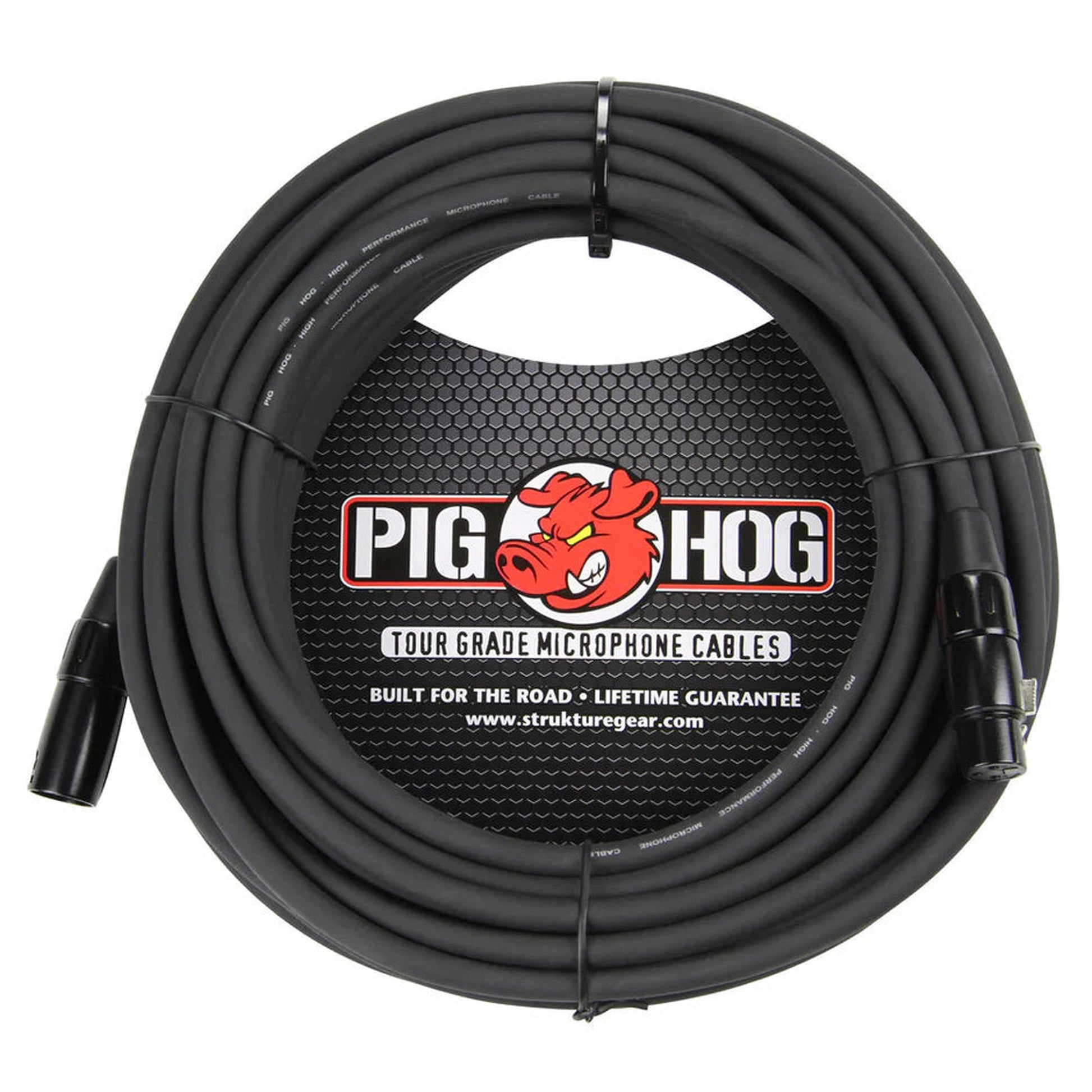 Pig Hog 8mm Mic Cable 50ft XLR - Black - Joondalup Music Centre