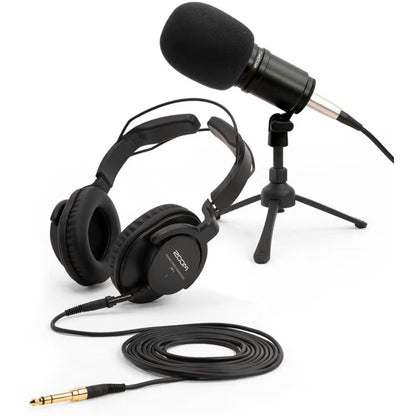 Zoom ZDM1 Podcasting Mic Pack with ZDM1 Microphone, ZHP1 Headphones & Accessories