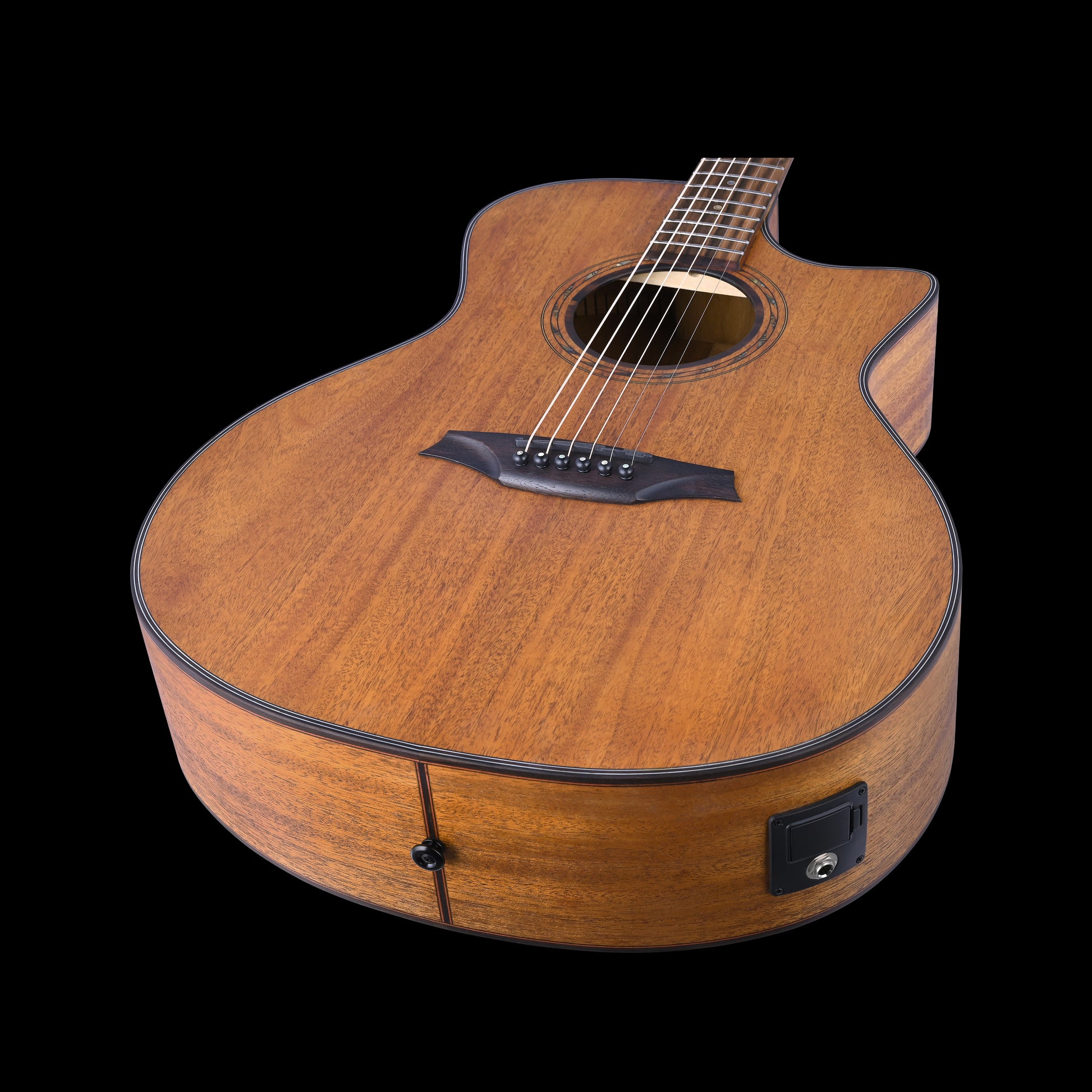 Bromo Tahoma Grand Auditorium Cutaway Acoustic Guitar - Mahogany Top body close up